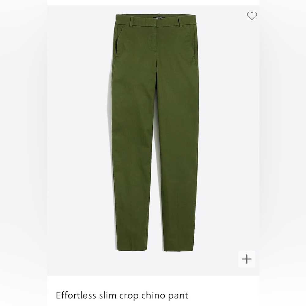 J Crew Effortless Slim Crop Chino Pant size 8 NWT